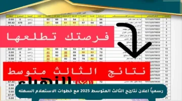 رسمياً إعلان نتائج الثالث المتوسط 2025 مع خطوات الاستعلام السهلة